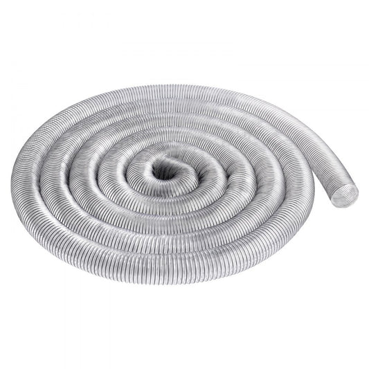 4inch-2 - 50' Flexible 4'' PVC Dust Hose with Steel Clamps