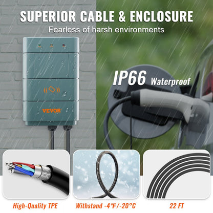 EV-A01-US009A - 40A Level 2 EV Charger with IP66 Protection