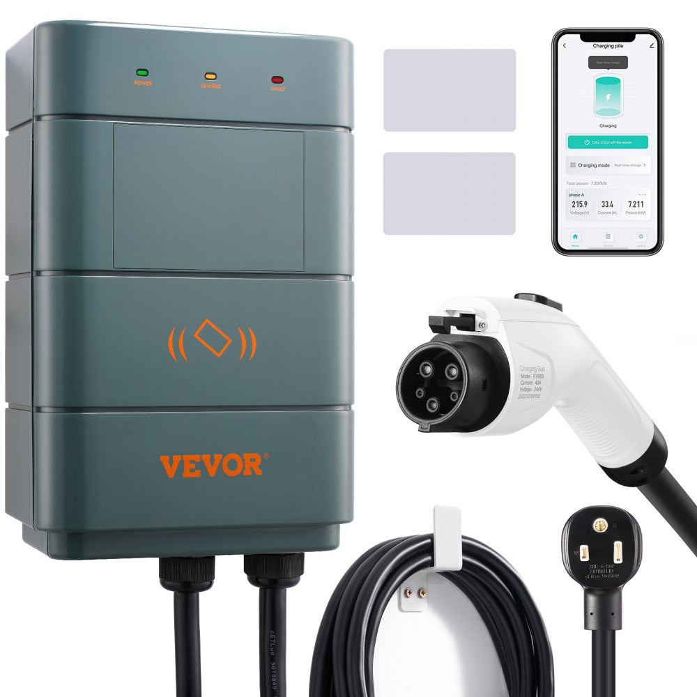 EV-A01-US009A - 40A Level 2 EV Charger with IP66 Protection