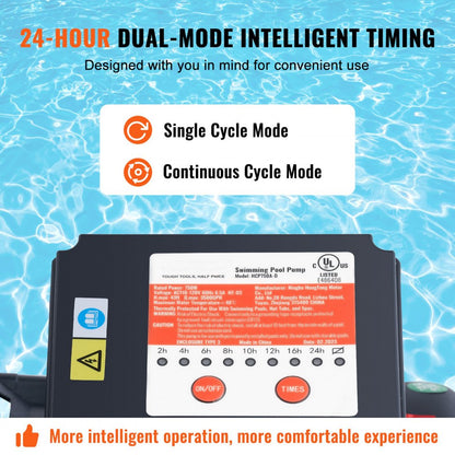HCP750A-D - 16" VEVOR Sand Filter Pump, 3500 GPH for Clean Pools