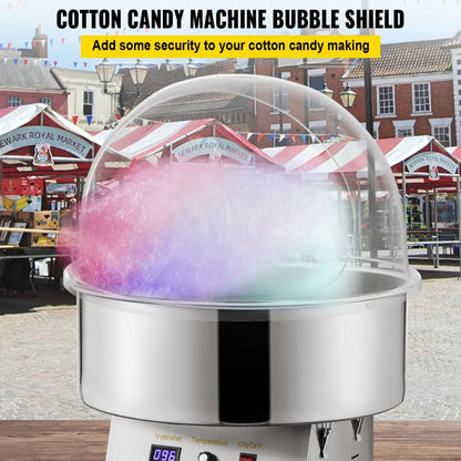 010421256850 - 21" Acrylic Cotton Candy Machine Cover with Serving Cut-Out