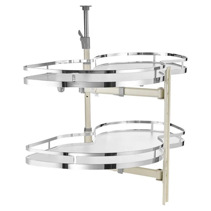 DG-668R - Adjustable Blind Corner Kitchen Organizer with Soft Close Swing Tray