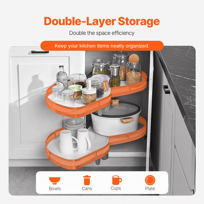 DG-668L - Versatile Blind Corner Cabinet Organizer with Swing Tray