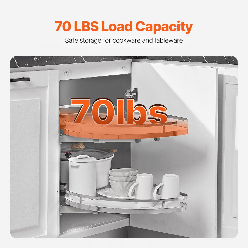 DG-668L - Versatile Blind Corner Cabinet Organizer with Swing Tray