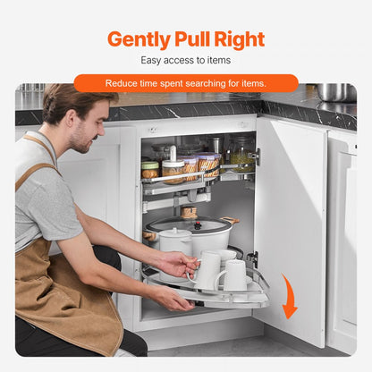 DG-668L - Versatile Blind Corner Cabinet Organizer with Swing Tray