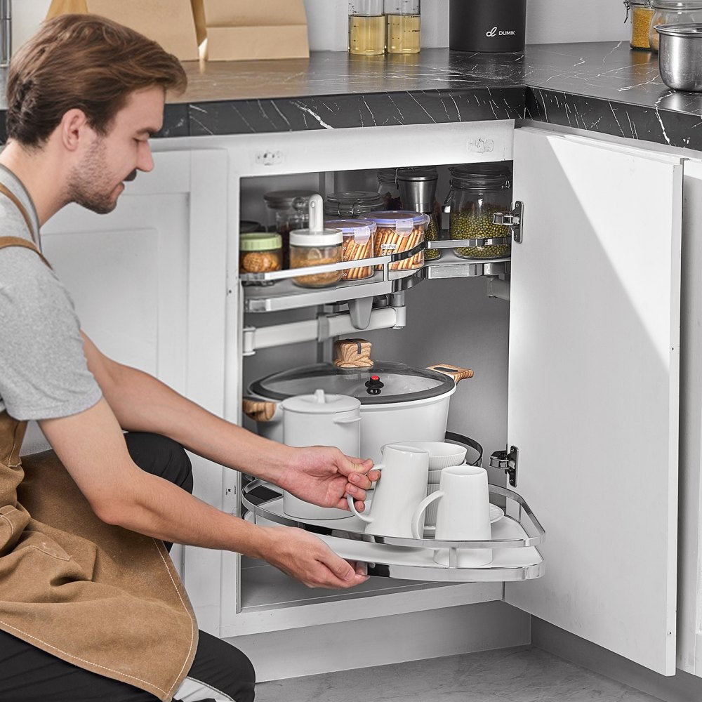 DG-668L - Versatile Blind Corner Cabinet Organizer with Swing Tray