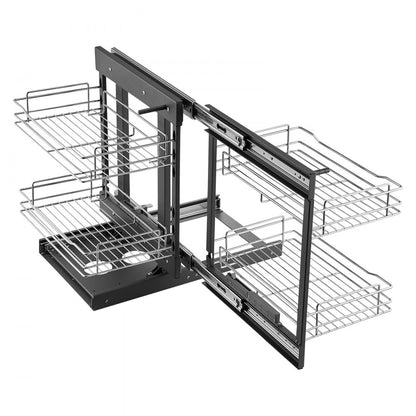 YG-XGW-4-9-2 - Chrome 4-Basket Pull-Out Corner Organizer for Kitchen