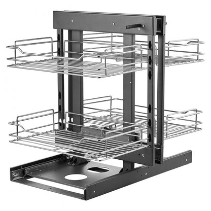 YG-XGW-4-9-2 - Chrome 4-Basket Pull-Out Corner Organizer for Kitchen
