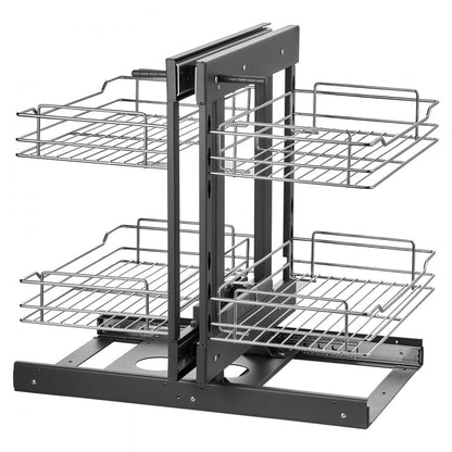 YG-XGW-4-9-2 - Chrome 4-Basket Pull-Out Corner Organizer for Kitchen