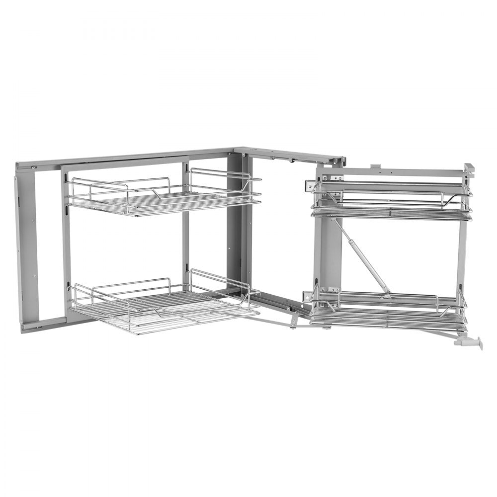 DG-900 - Large Capacity Chrome Corner Pull-Out Organizer for Kitchen