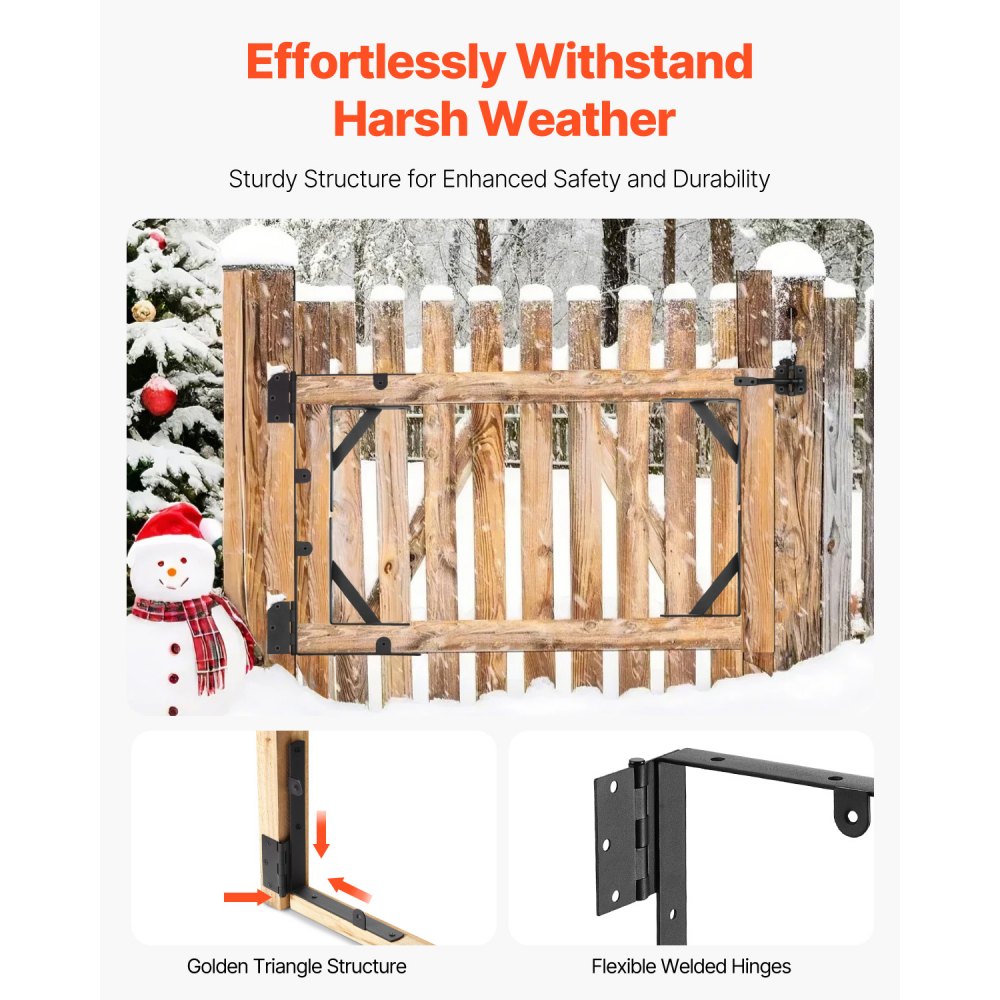 A70002101 - Durable Metal Gate Bracket for Sag Prevention and Versatile Fit