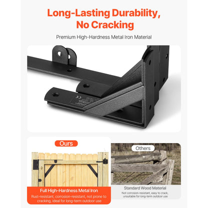 A70002101 - Durable Metal Gate Bracket for Sag Prevention and Versatile Fit