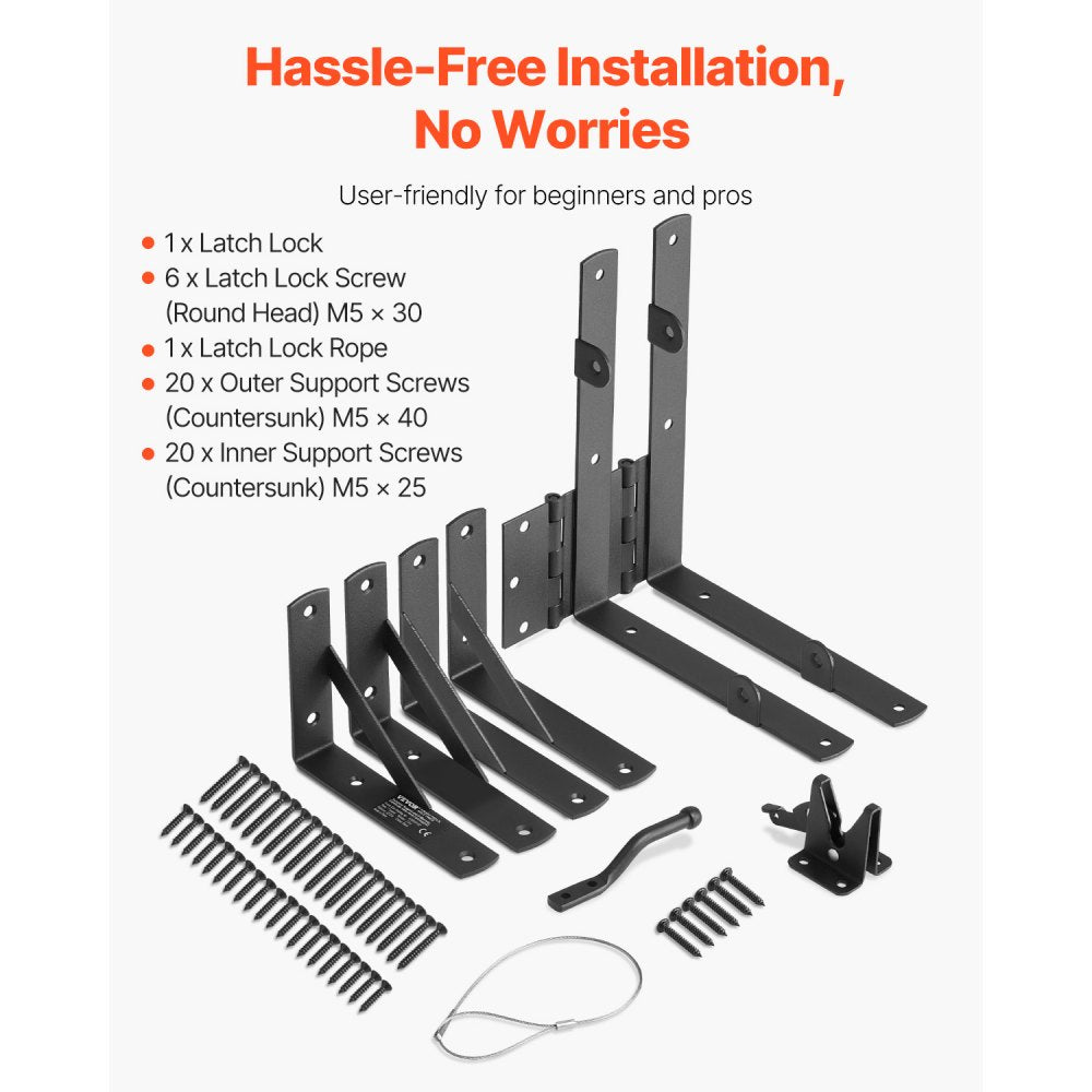 A70002101 - Durable Metal Gate Bracket for Sag Prevention and Versatile Fit