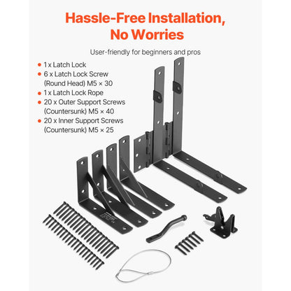 A70002101 - Durable Metal Gate Bracket for Sag Prevention and Versatile Fit