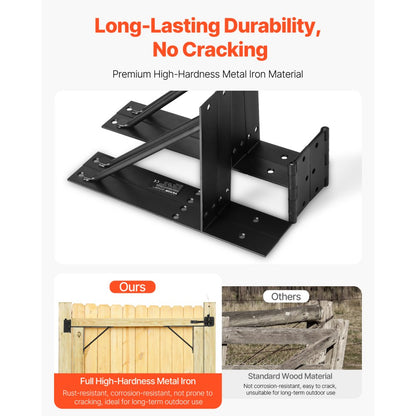 AA70000201 - Durable Metal Gate Brace Bracket for Sag Prevention