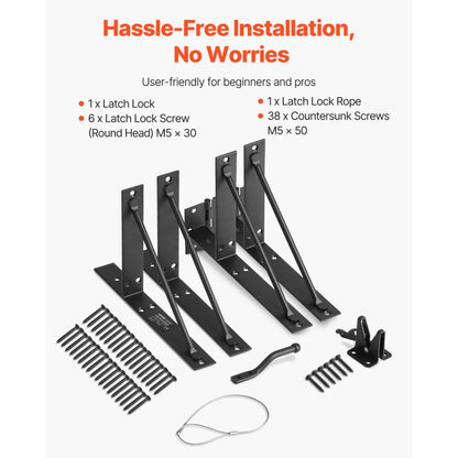 AA70000201 - Durable Metal Gate Brace Bracket for Sag Prevention