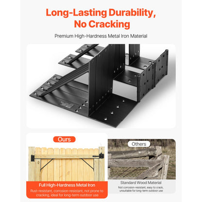 AA70000202 - Durable Metal Gate Brace Kit, Anti-Sag, Weatherproof Design