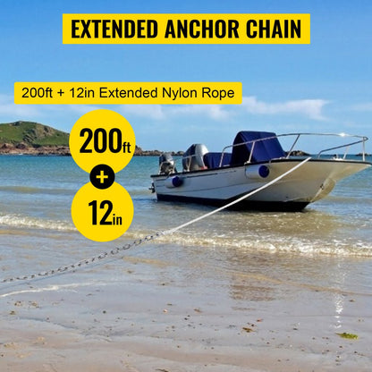 12X20015X516 - 4" Heavy-Duty Marine Anchor Chain for Large Boats