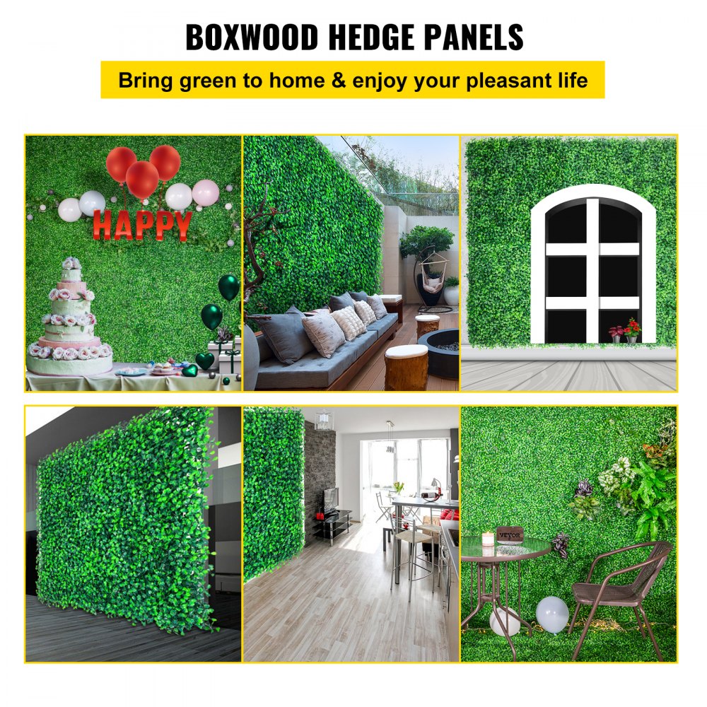 VV-MLCRZZWQ-20X20 14PC - 400D Durable Artificial Boxwood Panels for Privacy