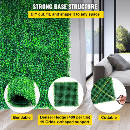 VV-MLCRZZWQ-20X20 14PC - 400D Durable Artificial Boxwood Panels for Privacy