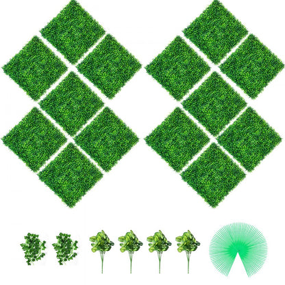 VV-MLCRZZWQ-20X20 14PC - 400D Durable Artificial Boxwood Panels for Privacy