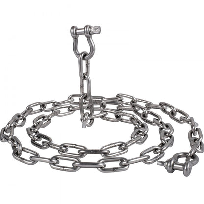 10' x 5/16" Anchor Chain - VEVOR Heavy-Duty Marine Chain for Secure Anchoring