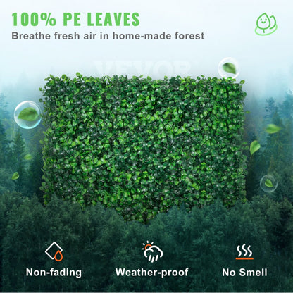 010732870674 - 12PCS 20x20" UV-Protected Artificial Boxwood Hedge Panels