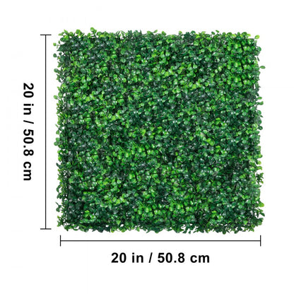 010732870674 - 12PCS 20x20" UV-Protected Artificial Boxwood Hedge Panels