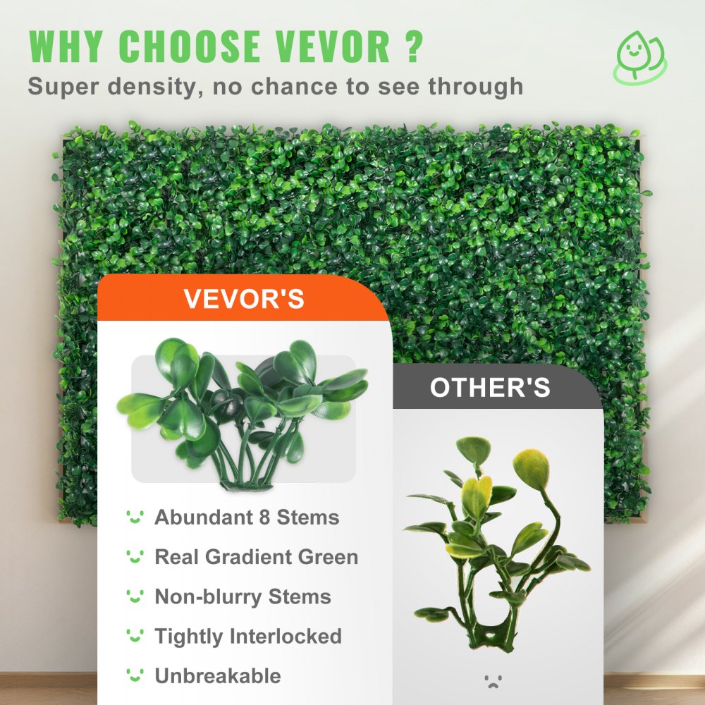 010343048954 - Easy-Install 24"x16" Grass Wall Panels for Privacy and Style