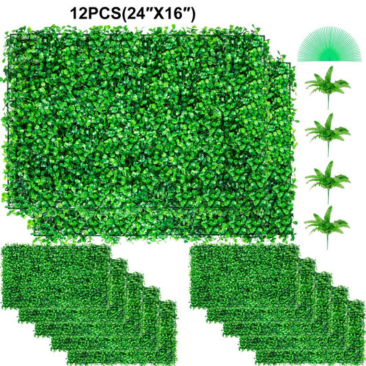 010343048954 - Easy-Install 24"x16" Grass Wall Panels for Privacy and Style