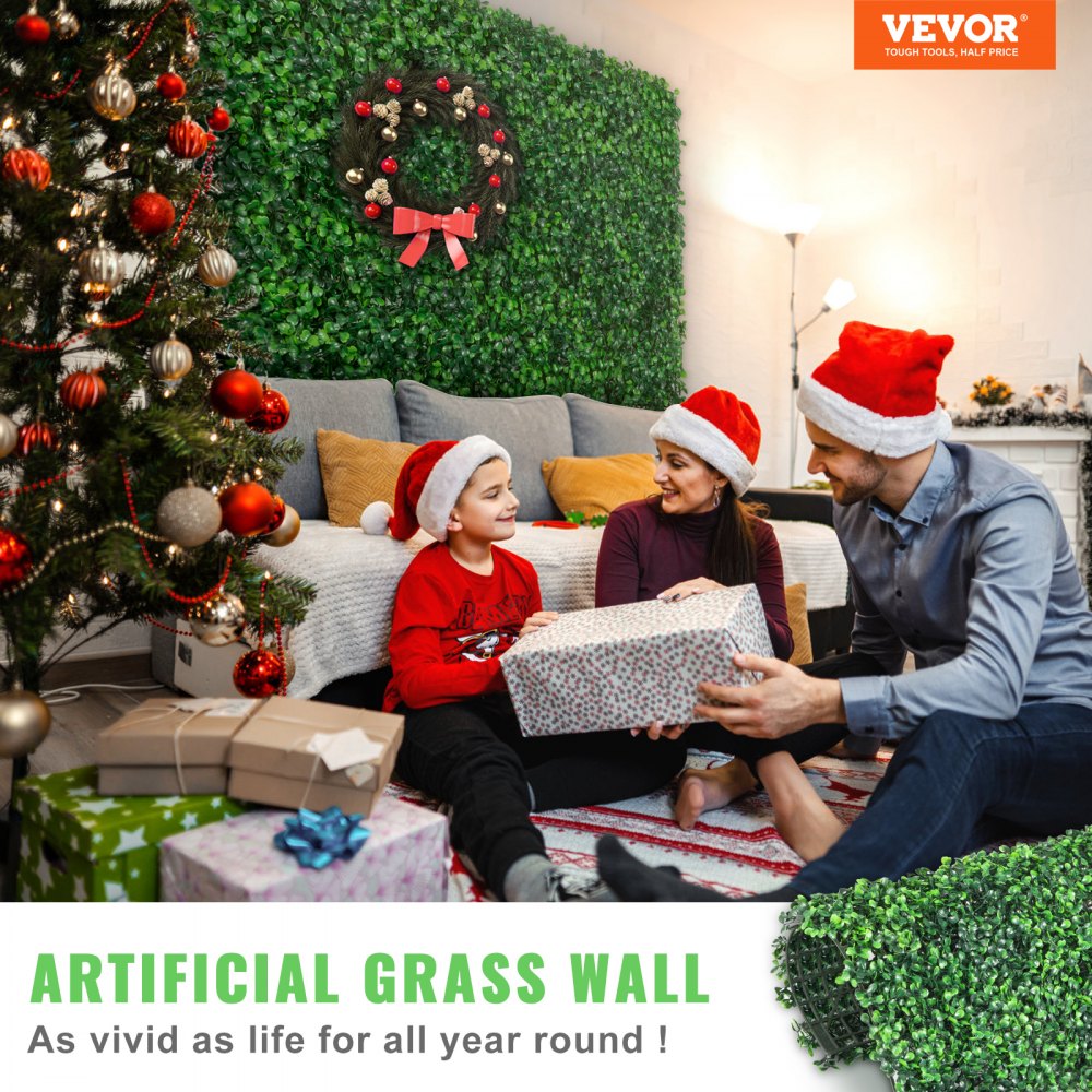 010220122037 - 20" Artificial Boxwood Panel for Indoor/Outdoor Decor