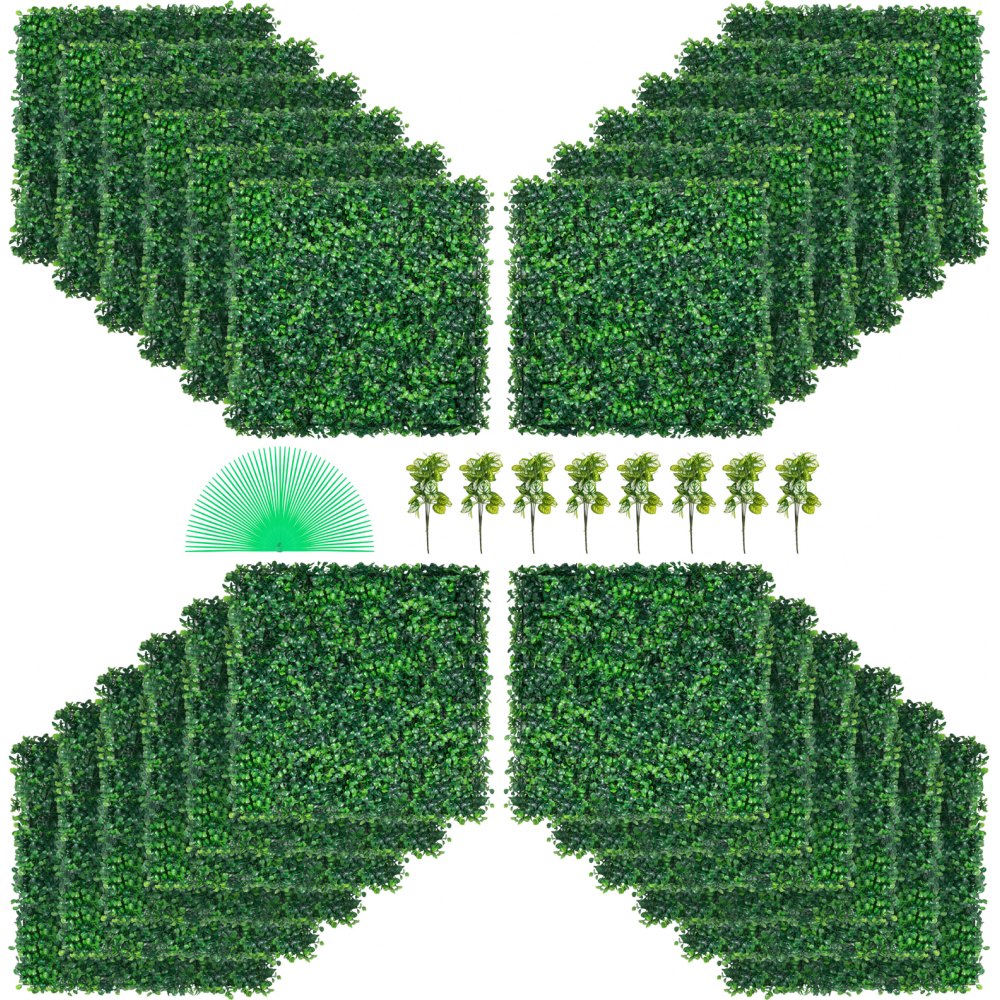 010220122037 - 20" Artificial Boxwood Panel for Indoor/Outdoor Decor