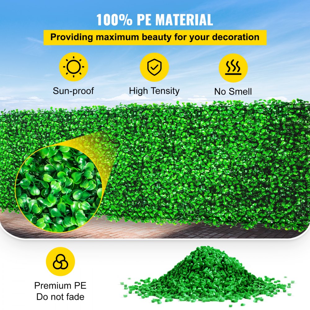 010336949335 - 24'' x 16'' Weather-Resistant Artificial Boxwood Decoration Panel