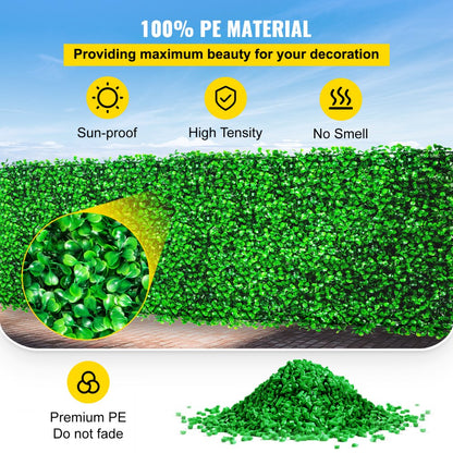 010336949335 - 24'' x 16'' Weather-Resistant Artificial Boxwood Decoration Panel