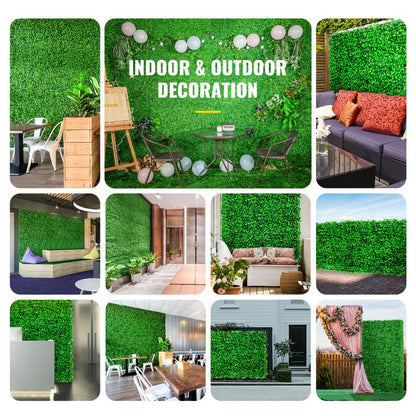 010336949335 - 24'' x 16'' Weather-Resistant Artificial Boxwood Decoration Panel