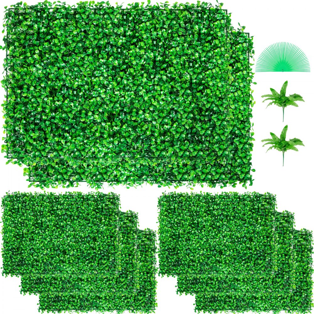 010960806135 - 8pcs Artificial Boxwood Panels for Indoor/Outdoor Decor