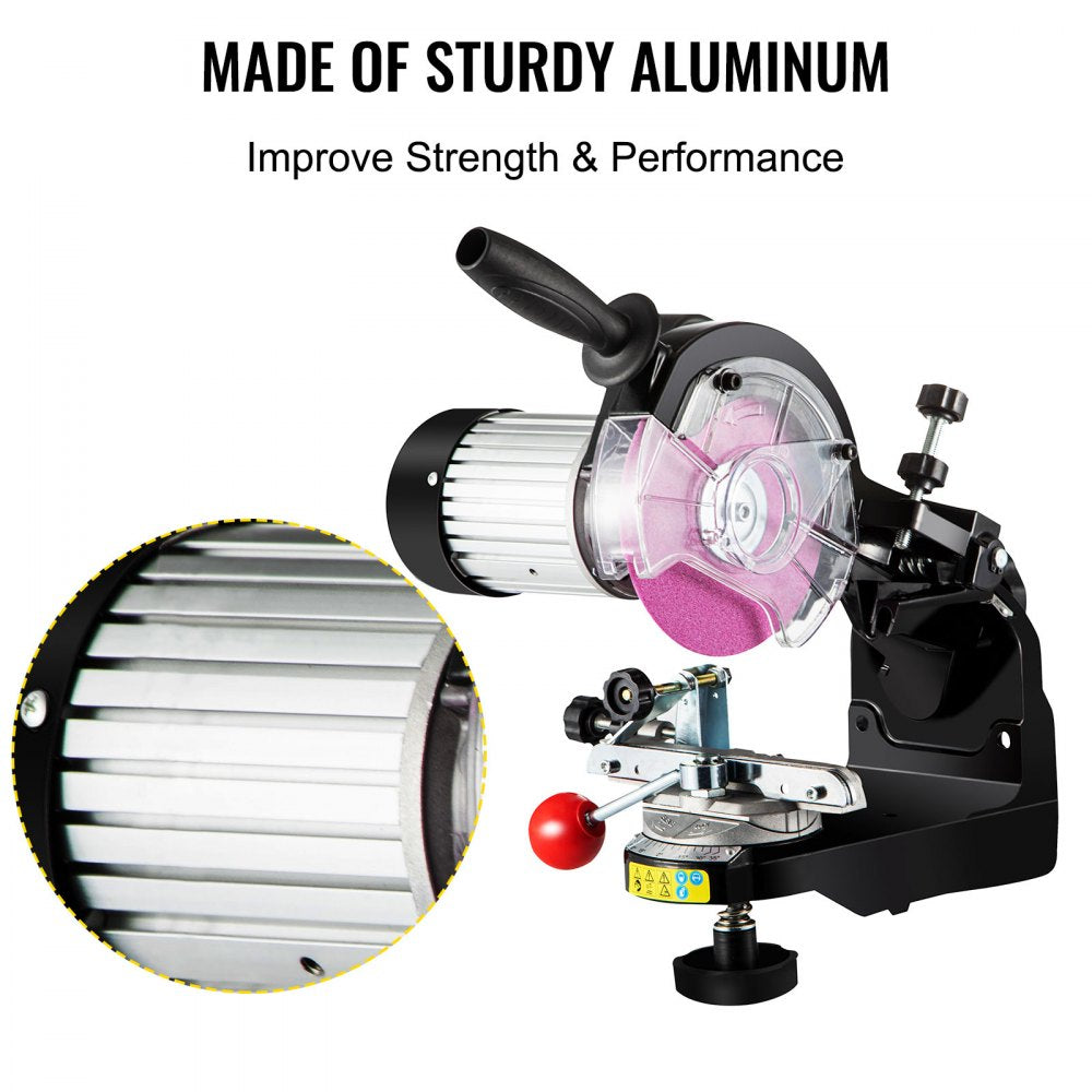 010511777463 - 5.5" Aluminum Electric Chainsaw Sharpener with Adjustable Vise