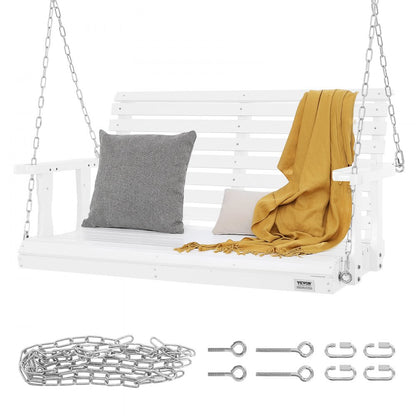 YQ-117A - Durable 4ft Cedar Porch Swing with Heavy-Duty Steel Chains