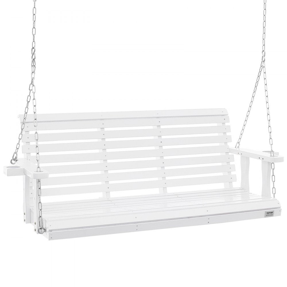 YQ-117D - 5.5ft Cedar Wooden Porch Swing with Heavy-Duty Chains