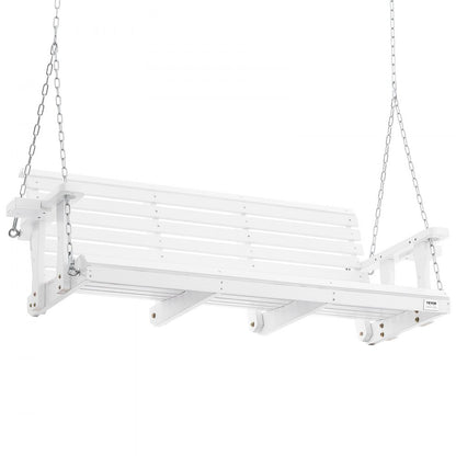 YQ-117D - 5.5ft Cedar Wooden Porch Swing with Heavy-Duty Chains
