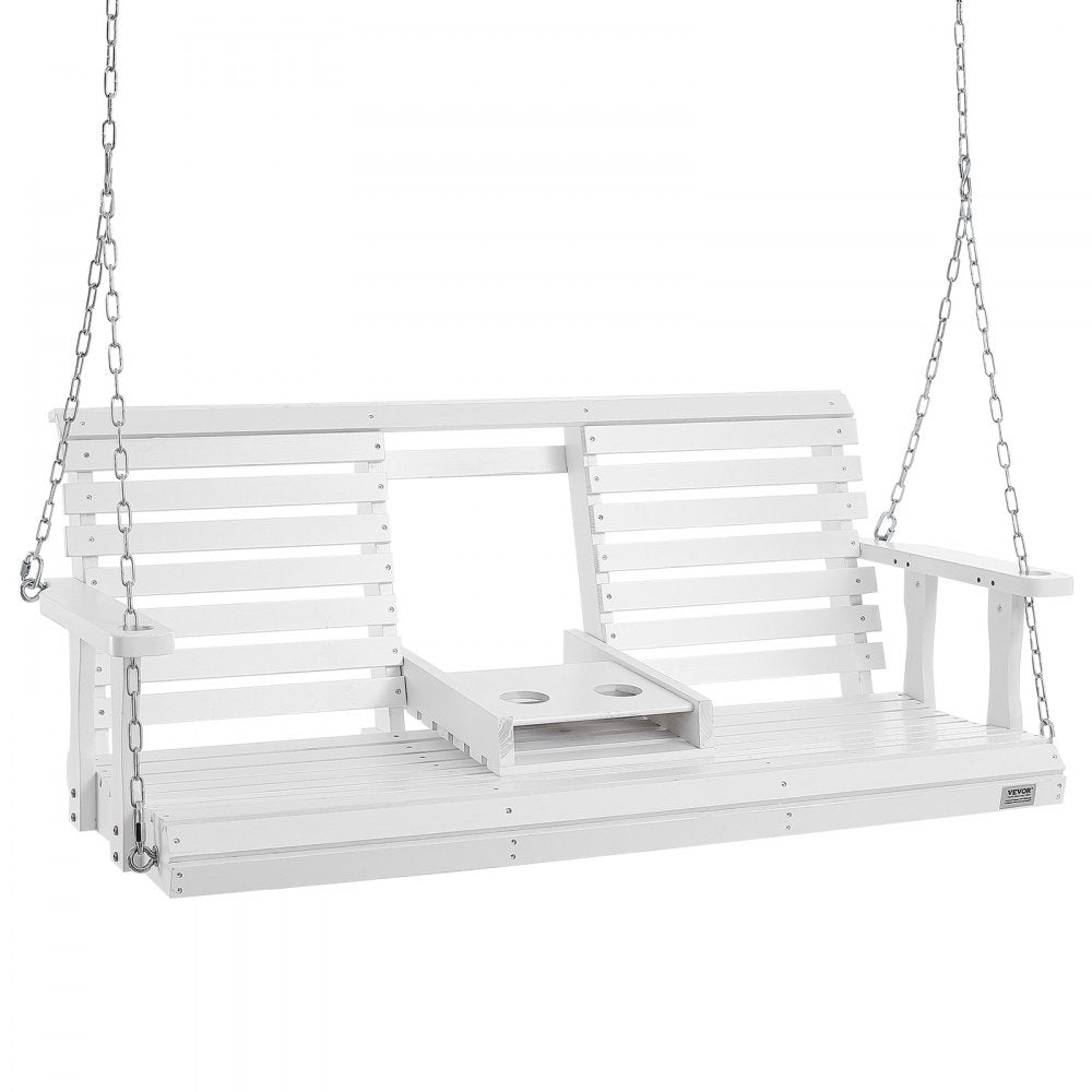 YQ-117C - 5ft Cedar Wood Porch Swing with Heavy-Duty Chains