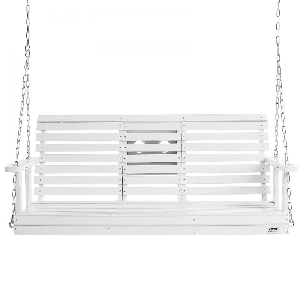 YQ-117C - 5ft Cedar Wood Porch Swing with Heavy-Duty Chains