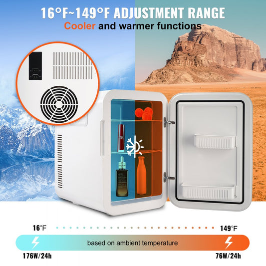 MFA-20L-F - VEVOR 20L Mini Fridge for Drinks, Quiet 45dB Operation