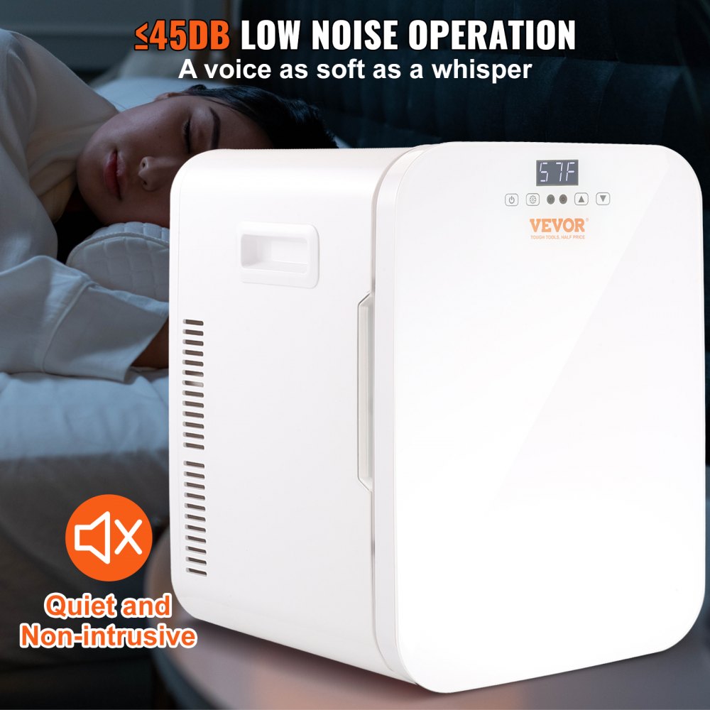 MFA-20L-F - VEVOR 20L Mini Fridge for Drinks, Quiet 45dB Operation