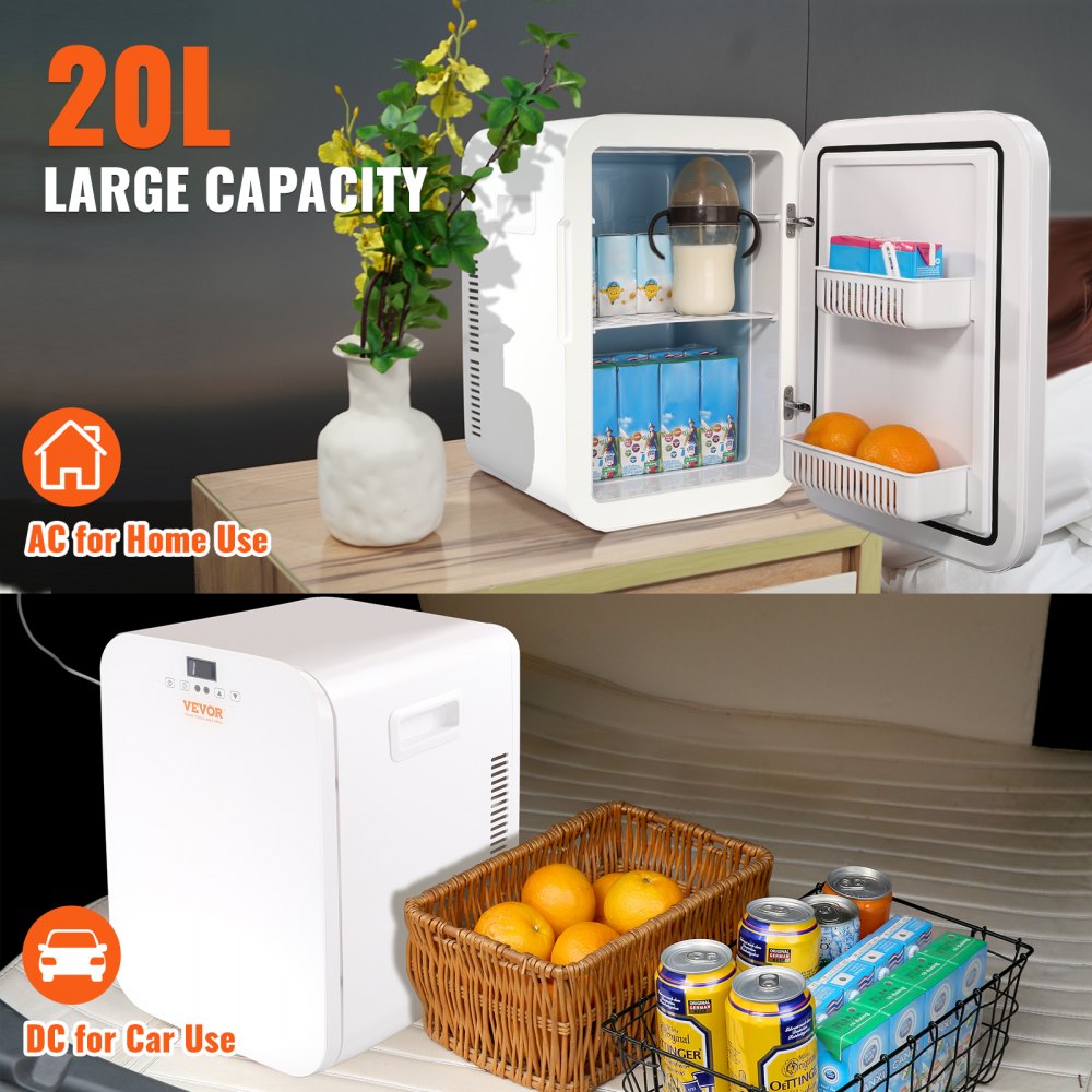 MFA-20L-F - VEVOR 20L Mini Fridge for Drinks, Quiet 45dB Operation
