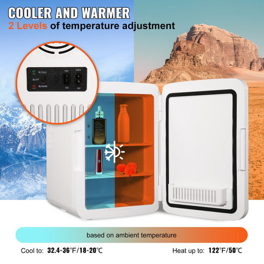 MFA-10L-C - Portable 10L Mini Fridge for Drinks & Skincare, Sleek Black