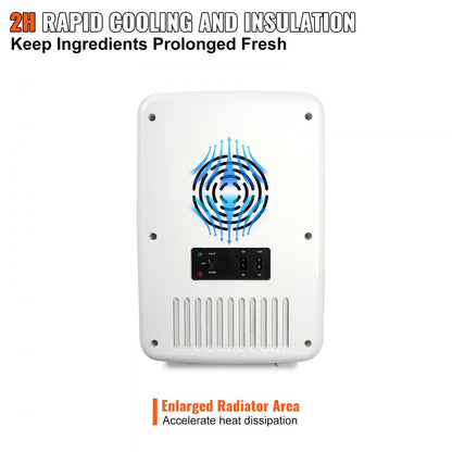 MFA-10L-C - Portable 10L Mini Fridge for Drinks & Skincare, Sleek Black