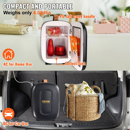 MFA-5L-GA - Compact AC/DC Mini Fridge for Drinks & Skincare, 4L Capacity