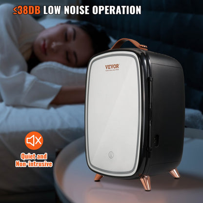 CBA-6L-I - Portable 6L Mini Fridge with LED Light for Skincare & Snacks
