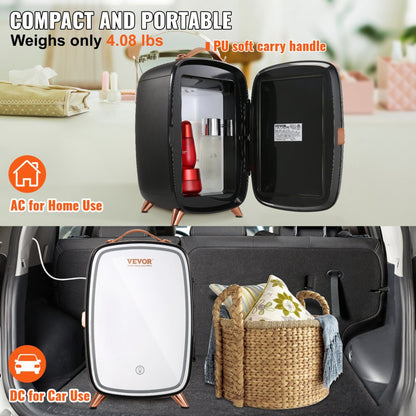 CBA-6L-I - Portable 6L Mini Fridge with LED Light for Skincare & Snacks